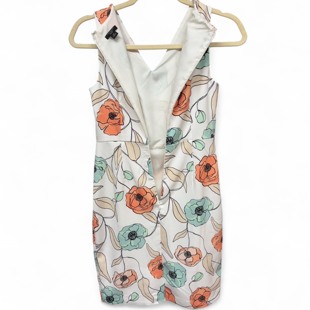 Ann Taylor Factory Petite Floral Sheath Dress 00P - Coral Poppy Bloomcore - Picture 9 of 9